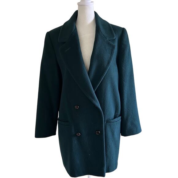 Vintage Forecaster of Boston Coat Wool Blend SZ6 Double Breasted Green - Picture 1 of 16